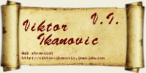 Viktor Ikanović vizit kartica